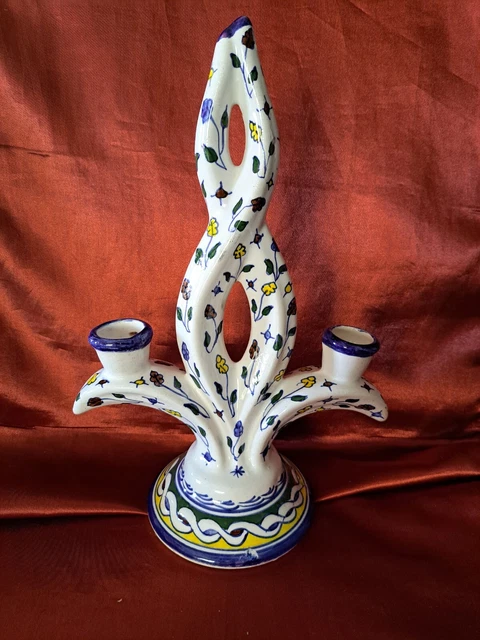 Antiguo Candelabro Ceramica Art Naji - Envio Certificado