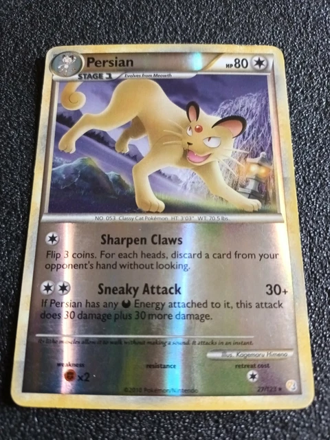 Carte pokemon reverse brillante persian 27 123