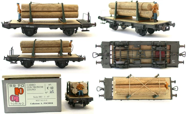 GIOCO IN LEGNO Lastenauto Con Camion Pianale Hxbxt 3,5x7,5x3cm Nuovo