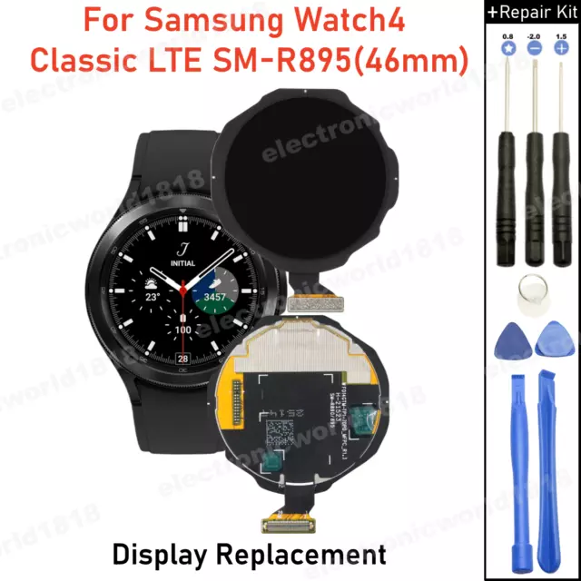 For Samsung Galaxy Watch4 Classic LTE SM-R895 46mm OLED LCD Bildschirm Teile NEU