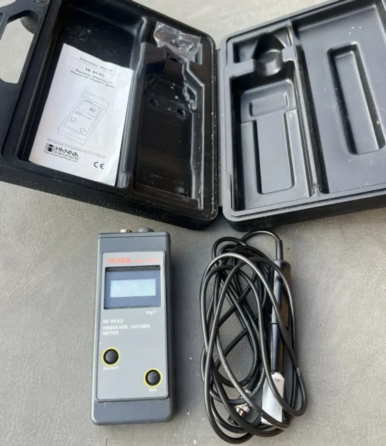 Used Hanna Instruments HI 9142 Portable Waterproof Dissolved Oxygen Meter