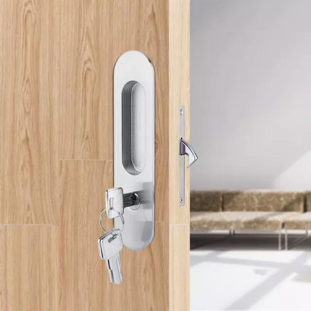 Sliding Door Lock Handle Anti Theft With Keys For Barn Wood Furniture KF