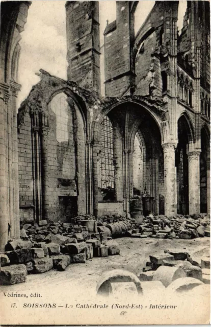 CPA AK Militaire - Soissons - La Cathedrale - Interieur - Ruines (696525)