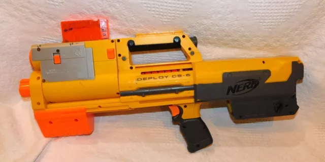 Nerf Deploy CS-6 Pump Action Light Up Scope Fold Up Dart Gun w/6 Dart Mag Works Nerf Deploy CS-6 Pump Action Light Up Scope Fold Up Dart Gun w/6 Dart Mag Works