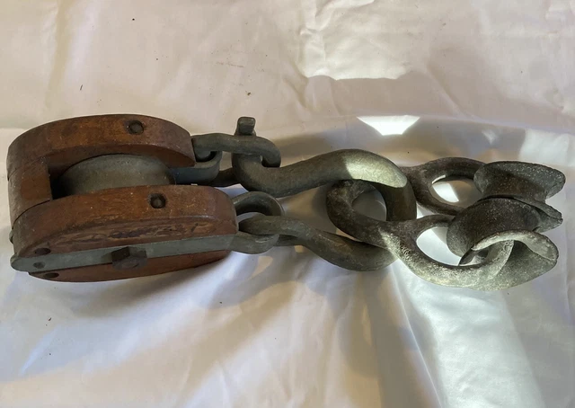 Early Single Block + Ships Clew NOS Galvanized Heavy Duty