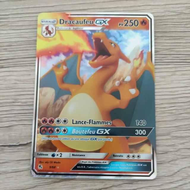 Carte pokémon - Dracaufeu GX 9/68 Académie de Combat - Deck Dracaufeu FR Neuf