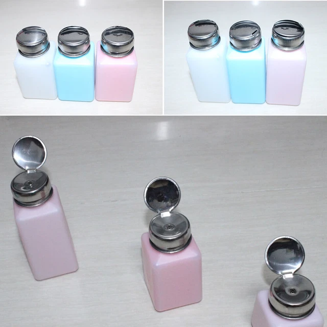 Maquillaje 200 ml Dispensador de bomba vacía arte en uñas Esmalte Acetona Estuche Removedor.