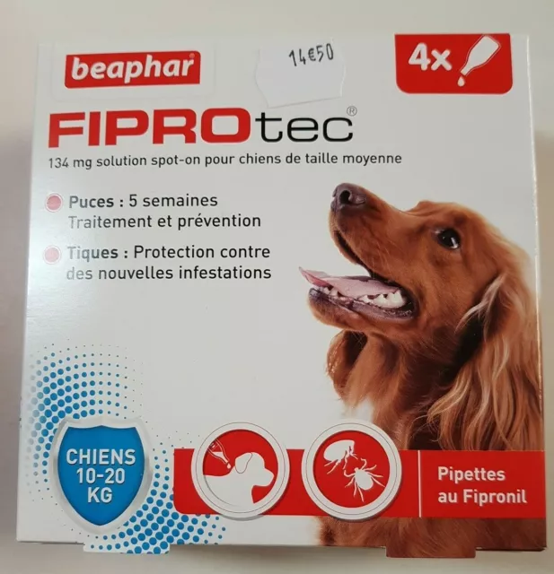 Beaphar Fiprotec chien moyen 4 pipettes au Profenil