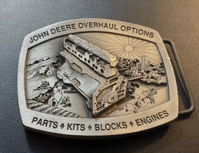 Vintage 1995 JOHN DEERE Engine Overhaul Pewter Belt Buckle Limited 062 of 600