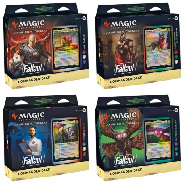 MTG Magic - Fallout - alle 4 Commander Decks - DEUTSCH - NEU & OVP!