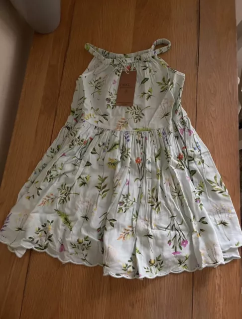 NEXT GIRLS GREEN Strappy Sundress Summer Dress Age 5 6 Years BNWT