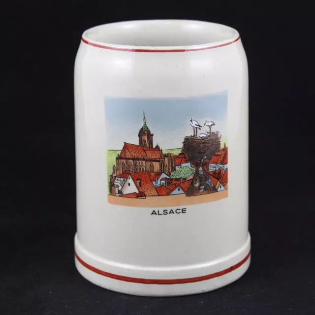 Brocca in ceramica BIRRA Alsace FRANCIA 0,5 litri Vintage c.1970