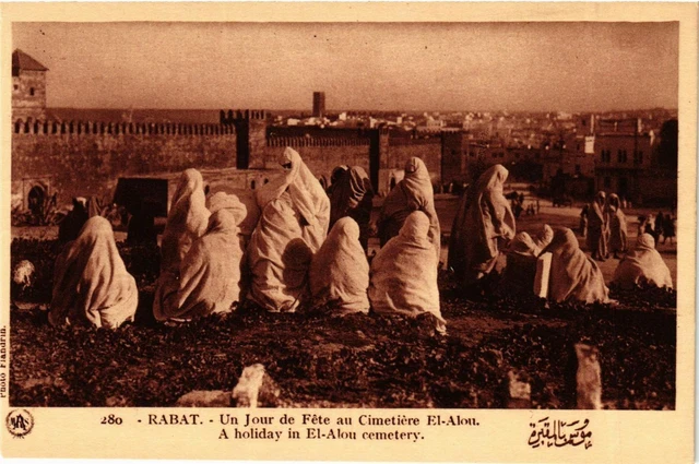 CPA AK RABAT - Un Jour de Fete au Cimetiere El Alou MAROC (796658)