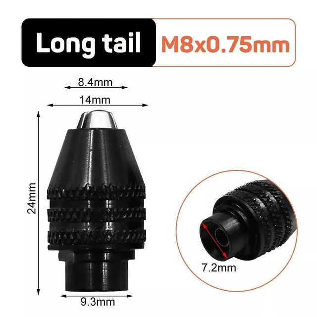 Adaptateur Mandrin Mini Perceuse - Plage De Serrage 1.0-3.2 Mm - Lot De 10 Pièces