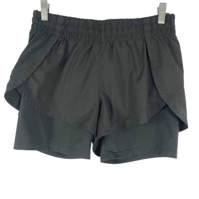 Athleta Racer Run 2 In 1 Shorts Running Workout Polyester Women's Small
