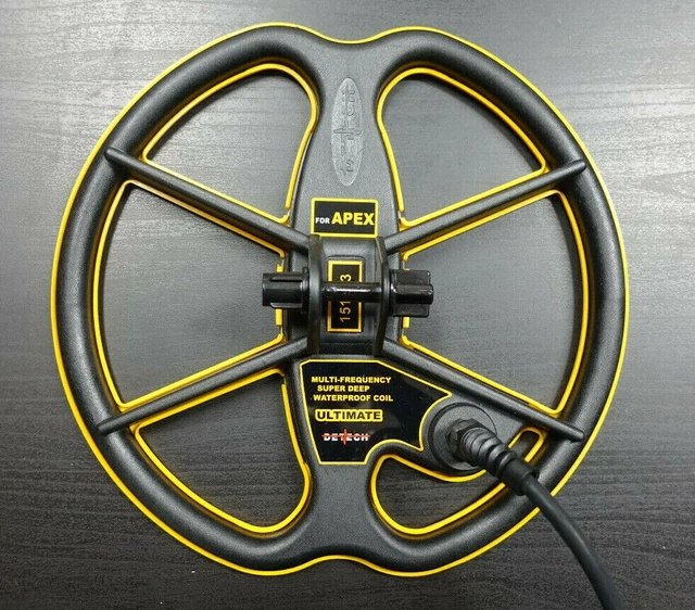 Bobine de recherche Detech Ultimate pour détecteurs de métaux Garrett Apex...