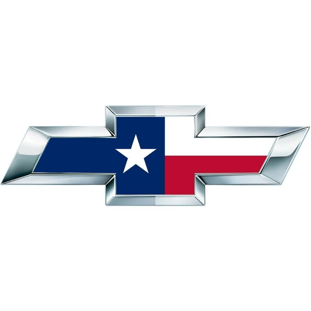CJ 2 Silverado Texas State Flag Universal Chevy Bowtie Emblema in foglio di...