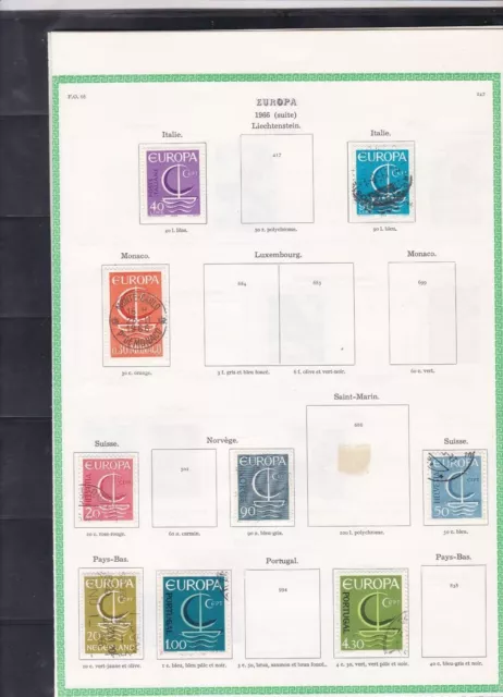 europa 1966 stamps page ref 18430