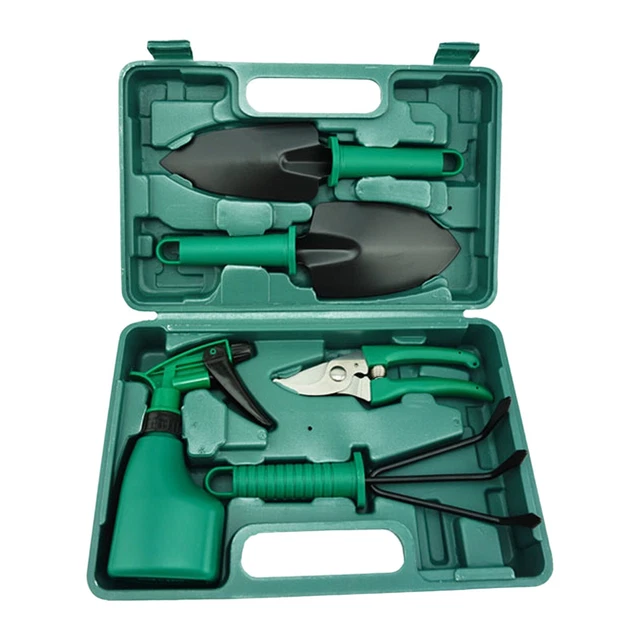 Five Piece Set Of Garden Tools Rubber Box Five Piece Set Of Plastic Garden