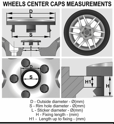 4x Ø 68 62.5 mm Alloy Wheel Rim Centre Hubs Caps Hubcap Cover 68 63 