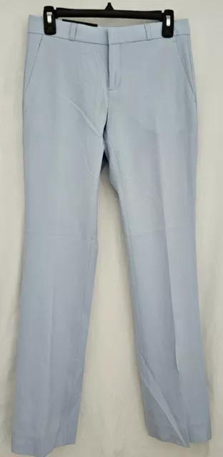 NWT Banana Republic Womens Logan Tailored Straight Fit Sky Blue Wool Pants Sz 0