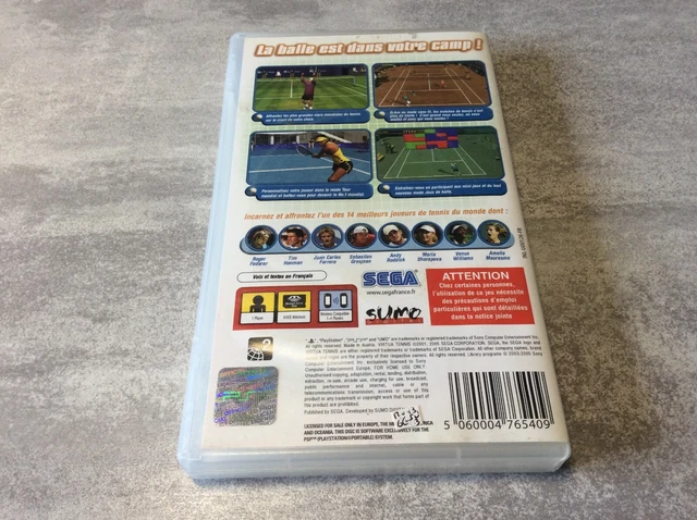 PSP Virtua Tennis : World Tour Sega UMD PLAYSTATION SONY PAL FR EN BOITE 3