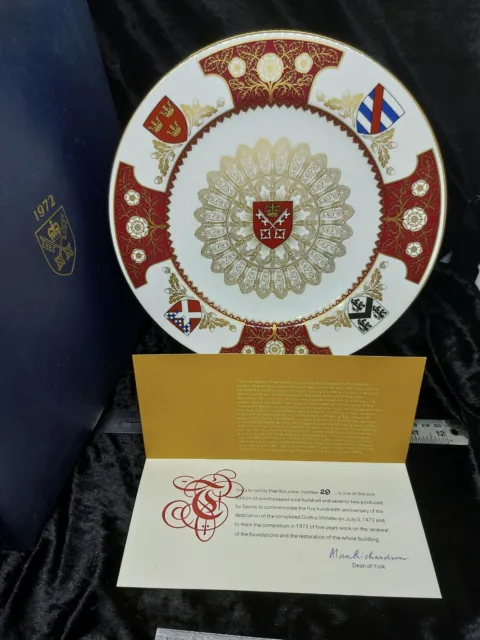 500th Anniversary York Minster - Limited Edition Nº29 - Spode Plate Original Box