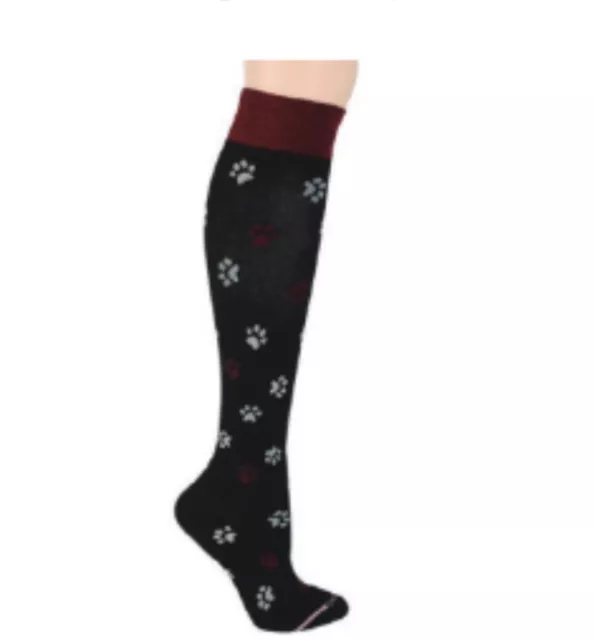 Dr. Motion Mild Compression 8-15mmHg Knee-Hi Women's Socks, 2 Pairs Black Color