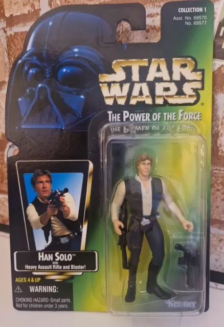 Kenner Star Wars Power of the Force Han Solo - japanische grüne Karte 1995