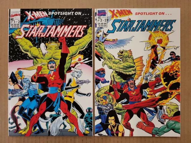 X-Men Spotlight on Starjammers #1,2 complete Lot of 2 Marvel 1990 NM+