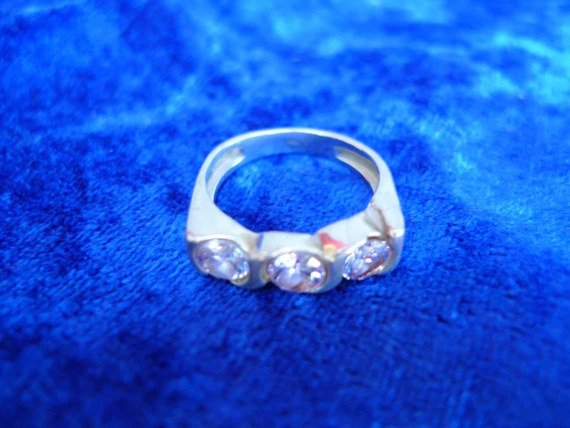 Bague Ancienne En Argent 925 - Pierres Taillées - Marque Ricarda M - Taille 66 - Occasion Vintage