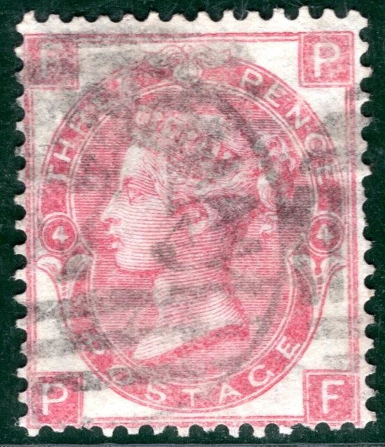 GB QV Stamp SG.92 3d Rose Plate 4 (1865) EMBLEMS WATERMARK Used Cat £250 XRED57