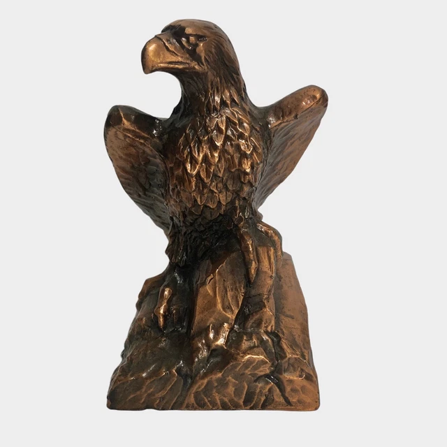 Vintage Banthrico Inc Brass Eagle Savings Still Figural Bank 6 1/2”