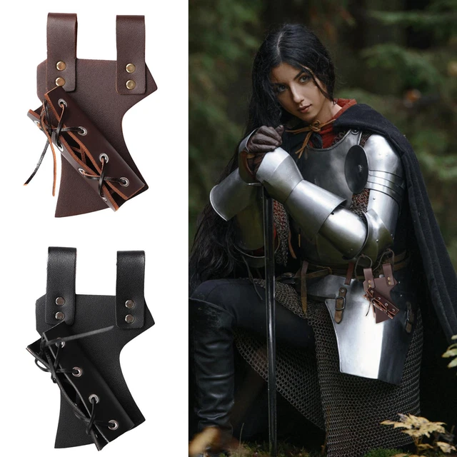PU Leather Rapier Cross Lacing Holder Medieval Sword Holster for Waist Belt