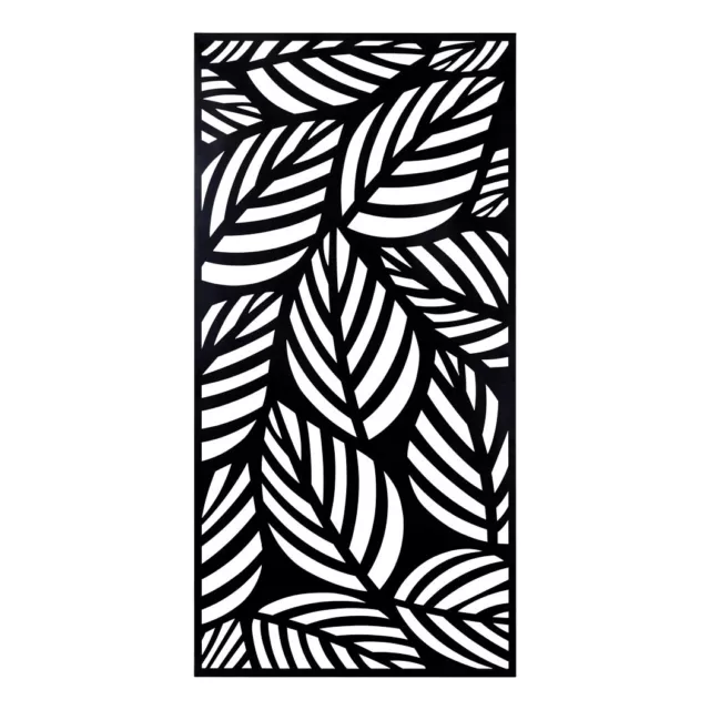 NSW NEW Flying Sparks Painted Decorative Screen Leaves Black 600x1200mm