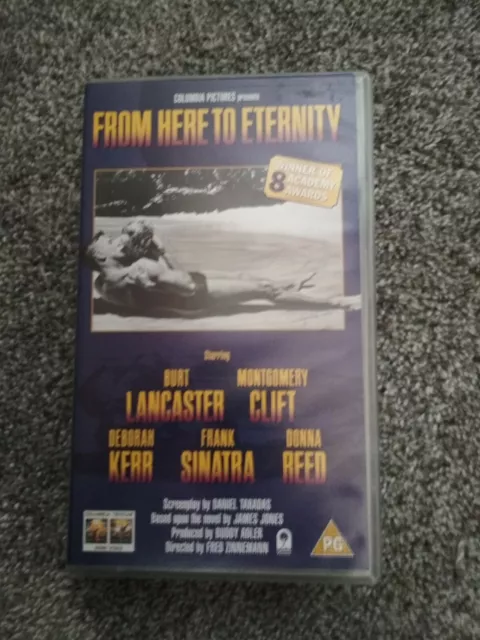 1953 From Here To Eternity Burt Lancaster Frank Sinatra F Zinnemann (VHS) Oscars