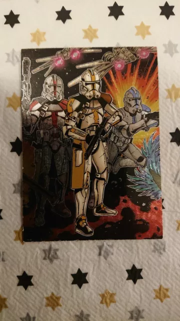 Carte 6 Topps Star Wars Evolution Update Edition 2006 Etched Foil Clonetroopers