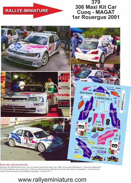 Décalcomanies 1/24 Peugeot 106 Maxi Serpaggi Tour De Corse 1998 - Rallye - Neuf