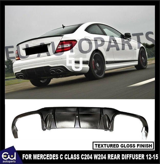 REAR DIFFUSER AMG Style For Mercedes C Class C204 W204 C63 Textured ...