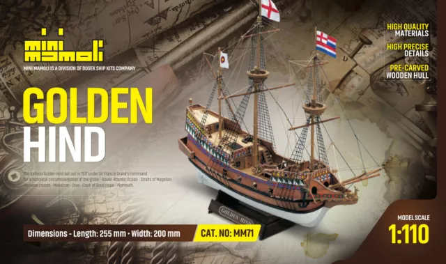 Dusek Mini Mamoli MM71 - GOLDEN HIND - 1:110 - Kit di montaggio