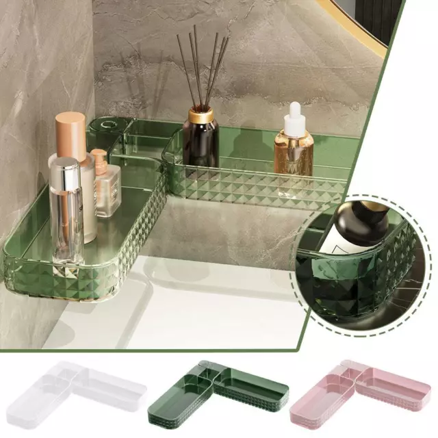 Corner Shower Shelf Durable Easy to Use No Punching Indoor Shower Storage Holde~