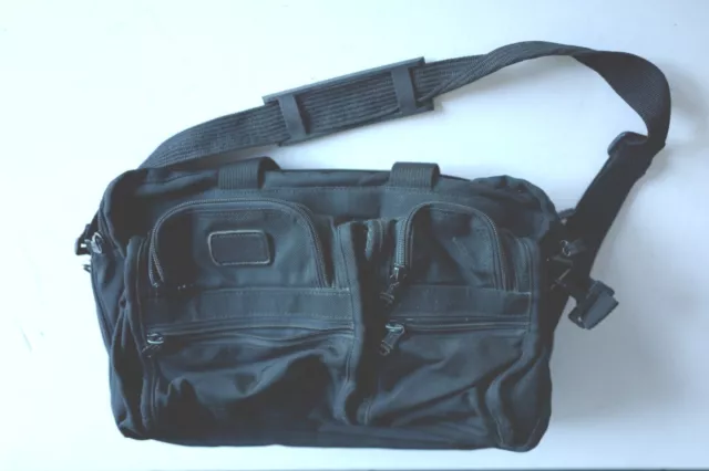 Tumi Luggage  Expandable Briefcase Laptop Black Ballisitic Nylon Padded  204D