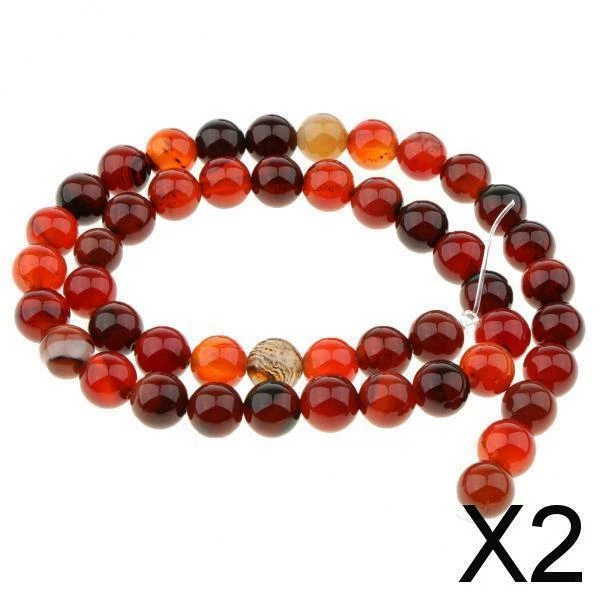 2X perles d'agate de rêve faisant la pierre semi-précieuse naturelle ronde