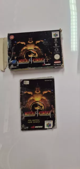 Nintendo 64 Mortal Kombat 4 Leere Verpackung Mit Anleitung