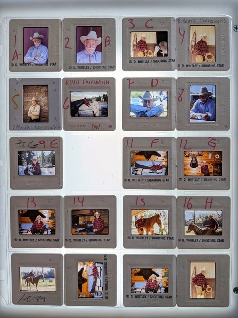 Dw4-485 Richard Farnsworth Lot (19) 35Mm Orig Slide Via Dianna Whitley