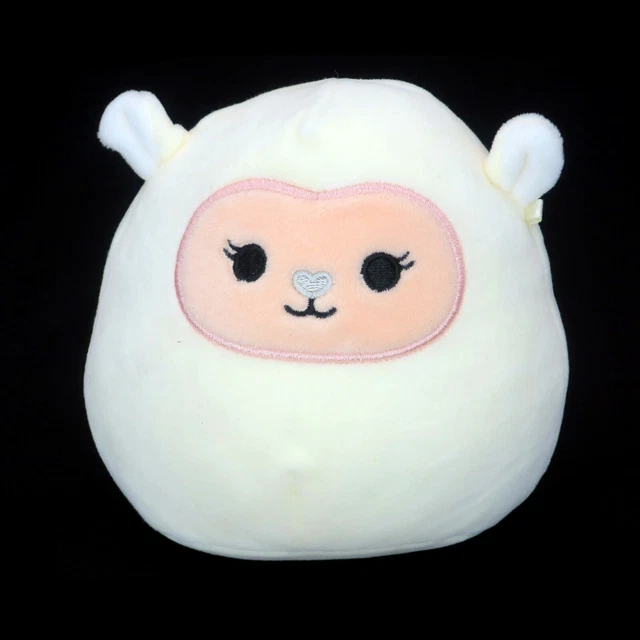 Rare 5" Squishmallows Lily Lamb Stuffed Plush Small Size Silver Heart Nose