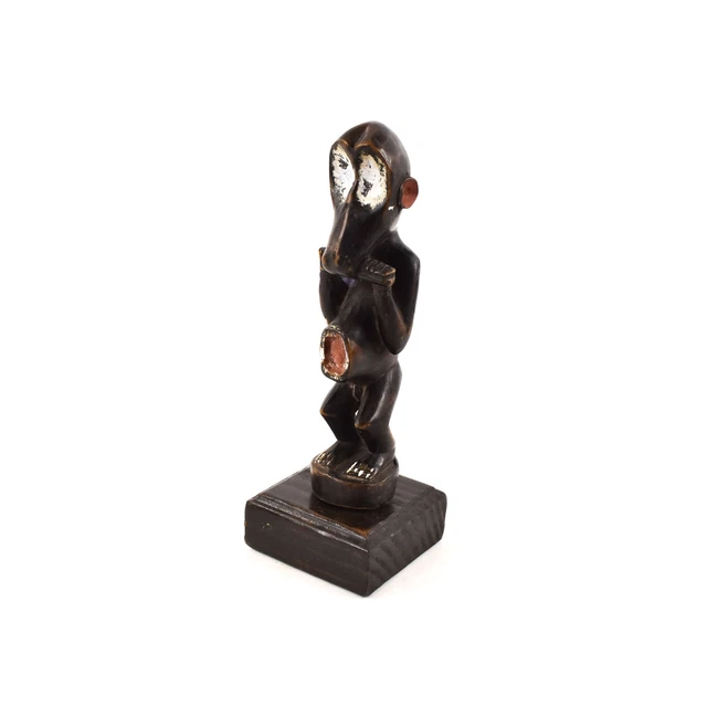 Bulu Miniature Monkey Wood Figure on Custom Base