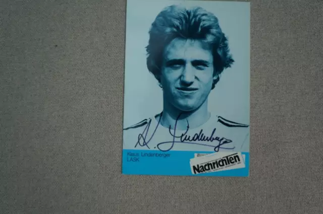 Autogrammkarte orig. sign. Österreich LASK Linz WM 90 Innsbruck Lindenberger