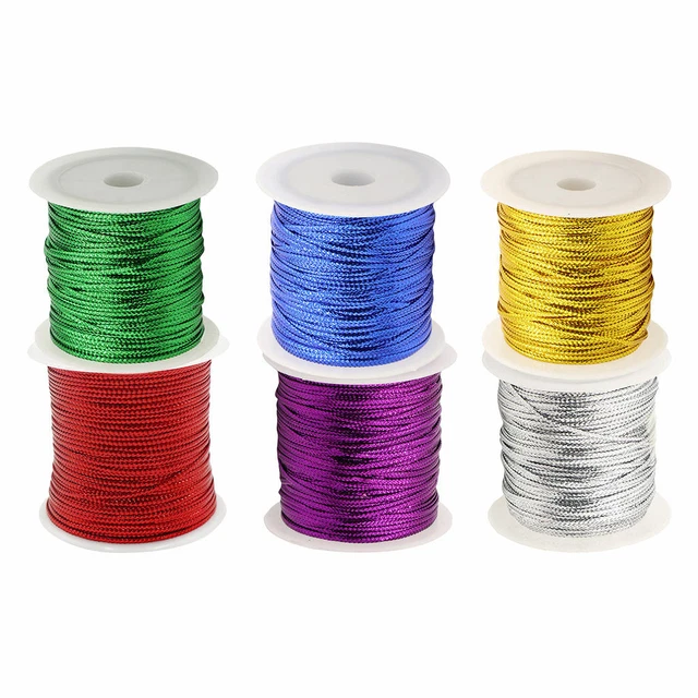 23m Multi Functional Colorful Tags Wires Banner String Gift Cord Package Ribbons