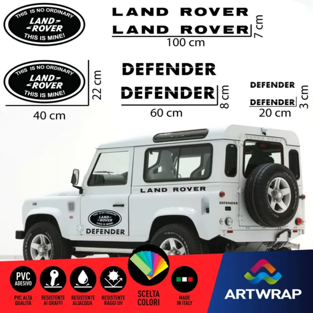 Kit adesivi Sticker Land Rover Defender off road fuoristrada 4x4